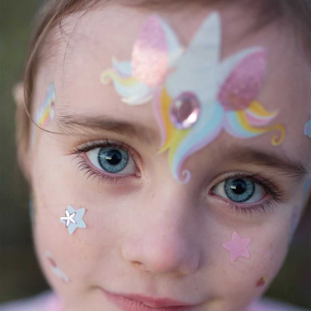 Αυτοκόλλητα προσώπου Νεράιδα- Μονόκερος
