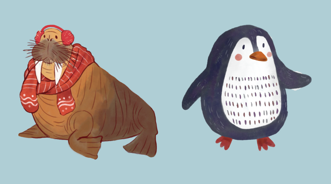 Domino με τα ζώα των πάγων