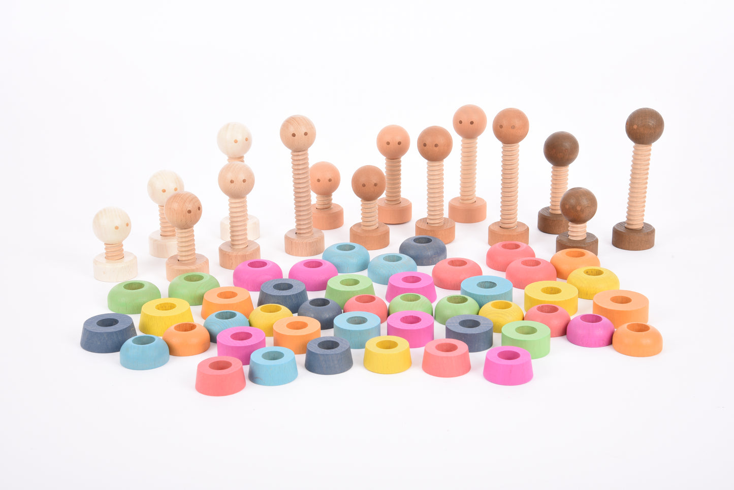 Πολύχρωμα βιδωτά ανθρωπάκια- 75τμχ