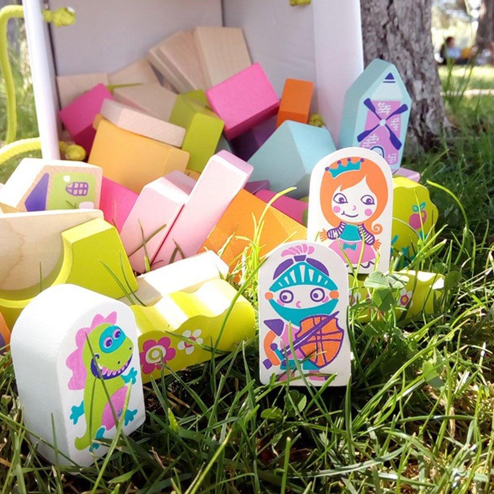 Ξύλινα Τουβλάκια "Η πόλη των λουλουδιών"