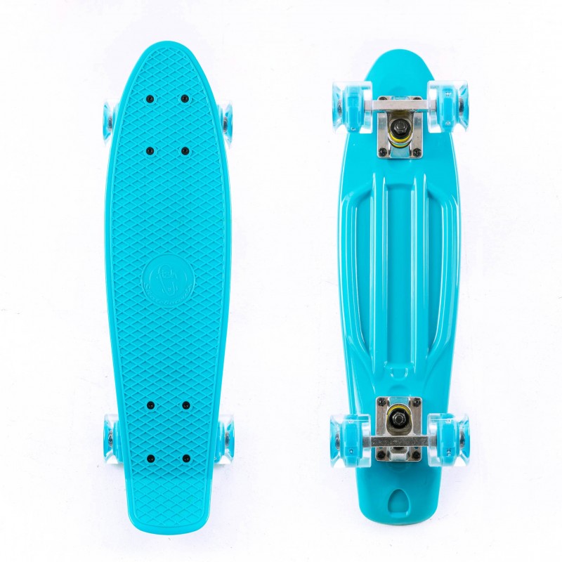 Skateboard με LED ρόδες-γαλάζιο