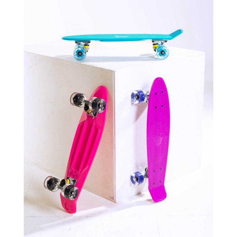 Skateboard με LED ρόδες-γαλάζιο