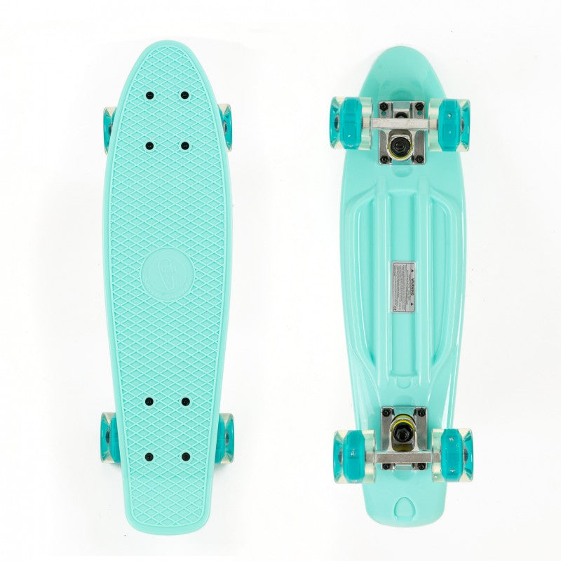 Skateboard με LED ρόδες-γαλάζιο