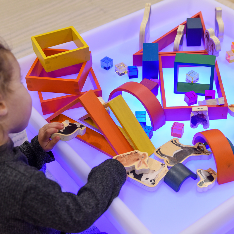 Sensory Mood Square Discovery Table